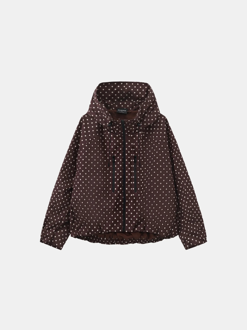 Chaqueta Impermeable Lunares Marrón