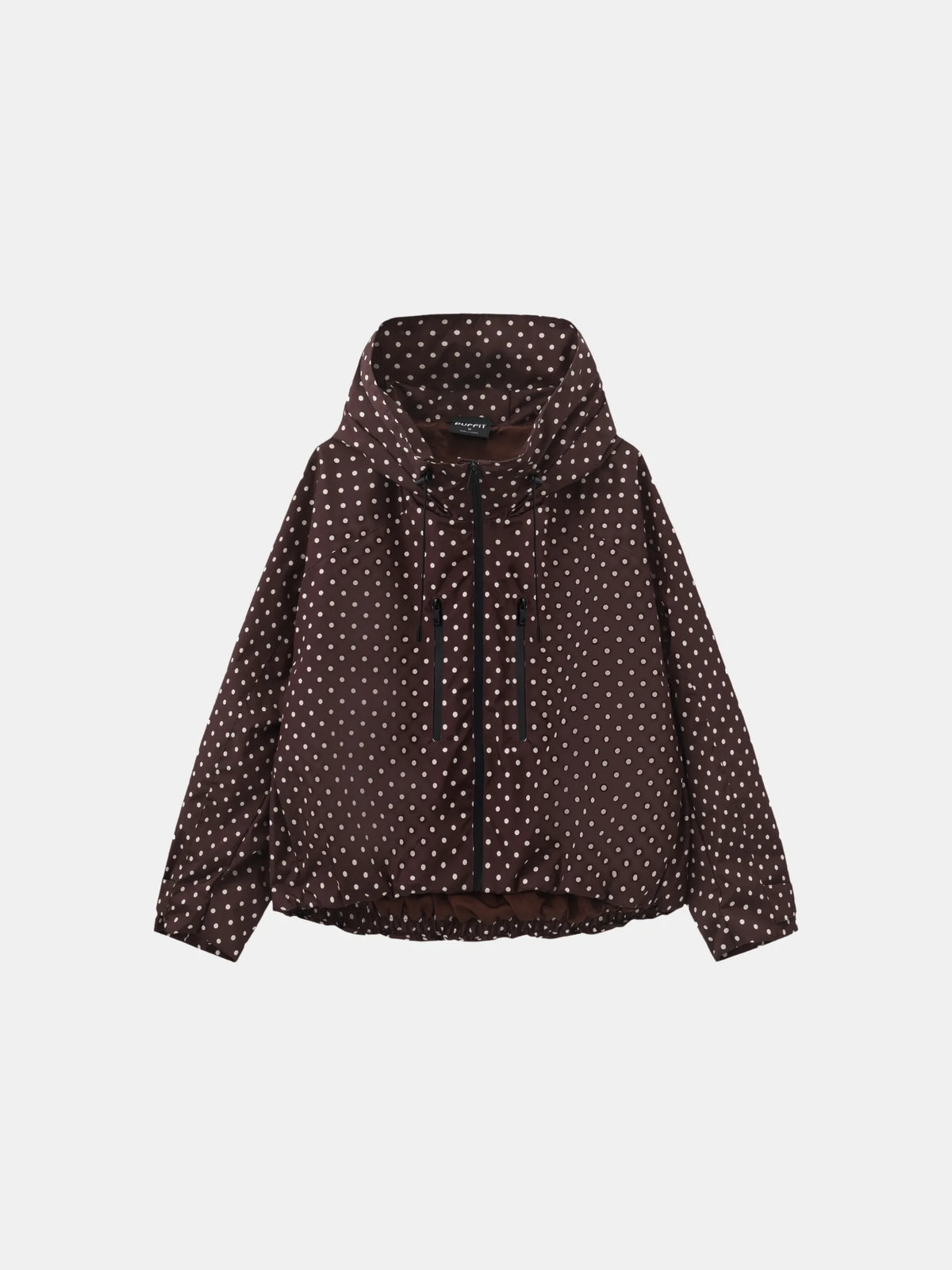 Chaqueta Impermeable Lunares Marrón