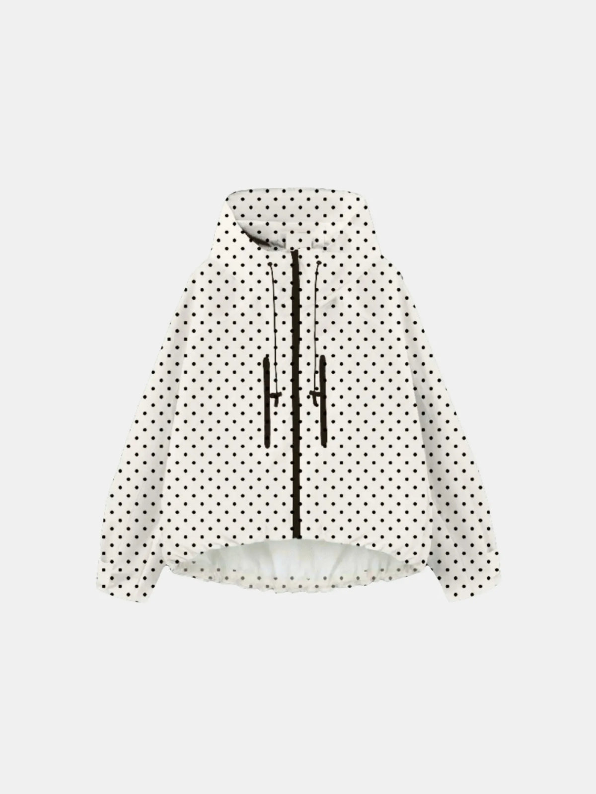 Chaqueta Impermeable Lunares Blanco