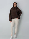 Chaqueta Impermeable Lisa Marrón chocolate