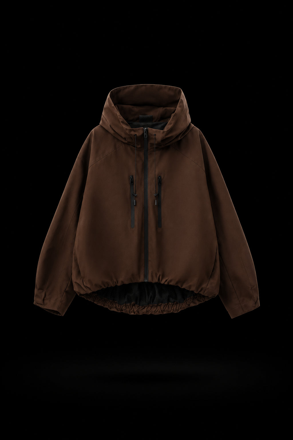 Chaqueta Impermeable Lisa Marrón chocolate