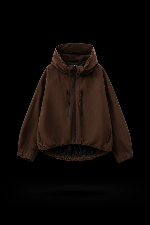 Chaqueta Impermeable Lisa Marrón chocolate
