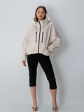 Chaqueta Impermeable Lunares Blanco