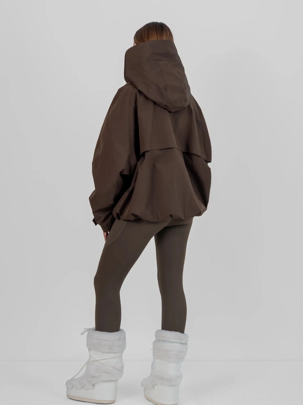 Chaqueta Impermeable Lisa Marrón chocolate
