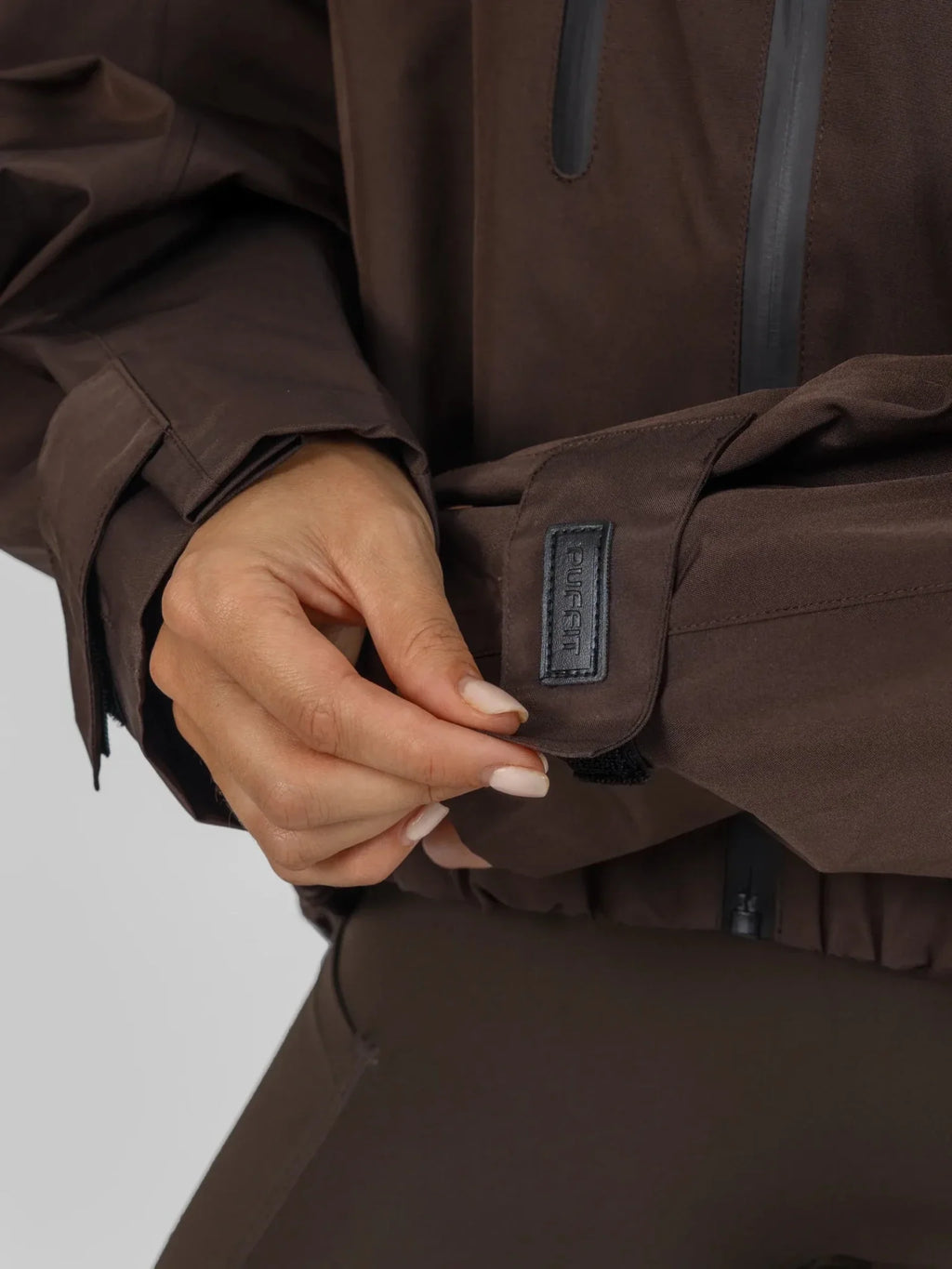 Chaqueta Impermeable Lisa Marrón chocolate