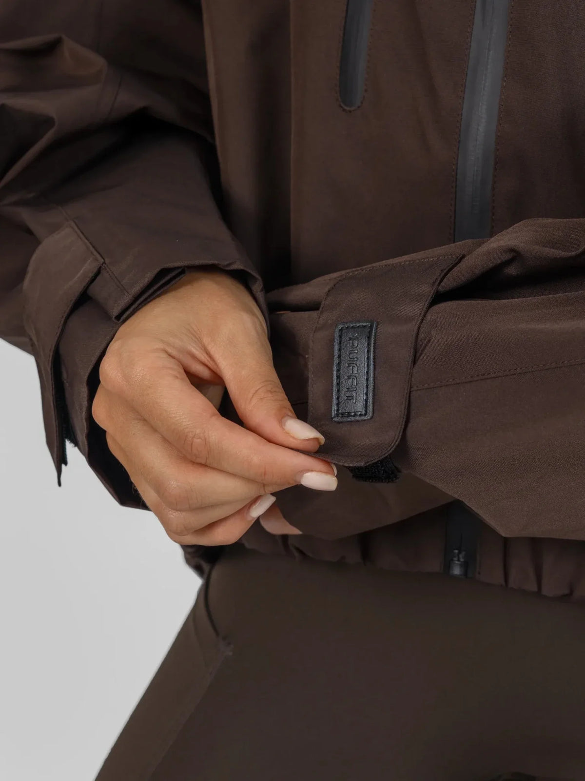 Chaqueta Impermeable Lisa Marrón chocolate